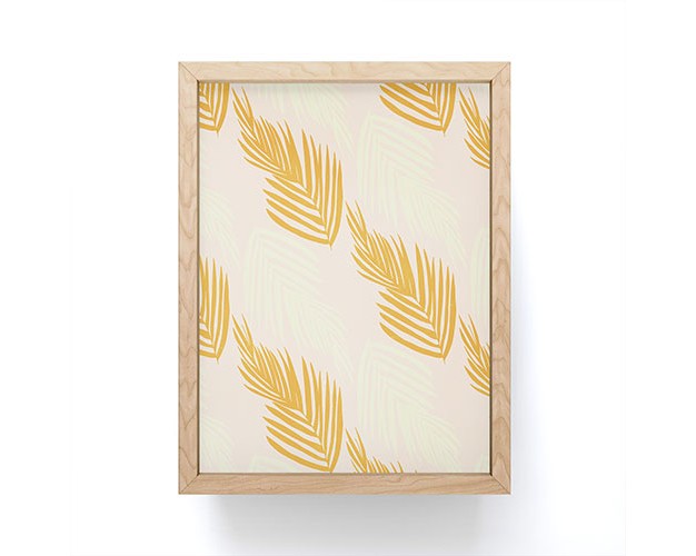 Sunshinecanteen Faded Pink Palms Framed Mini Art Society6