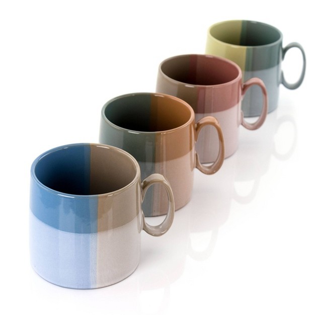 Gibson Home 19 5oz 4pk Ceramic Glasgow Assorted Mugs