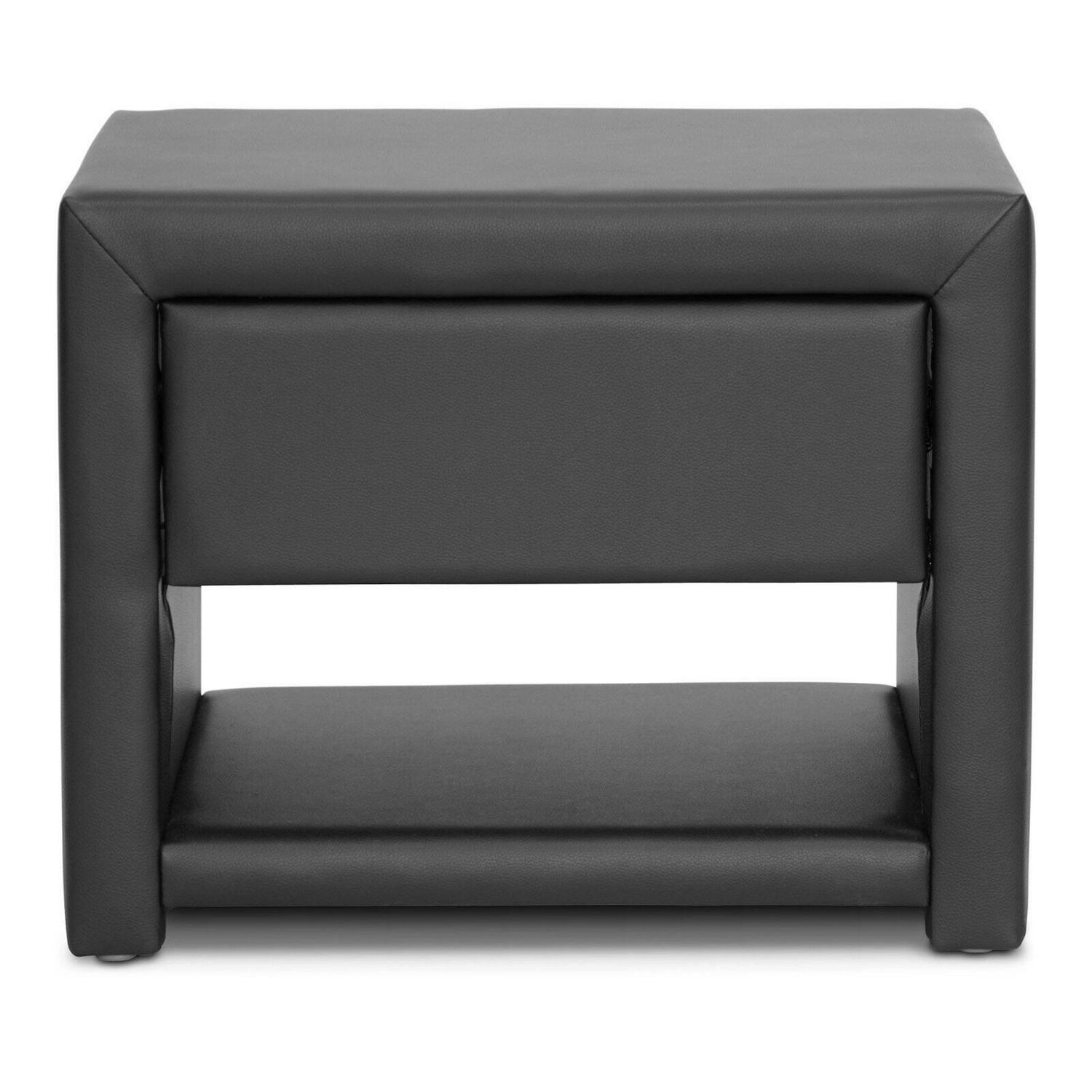 Baxton Studio Massey Upholstered Modern Nightstand