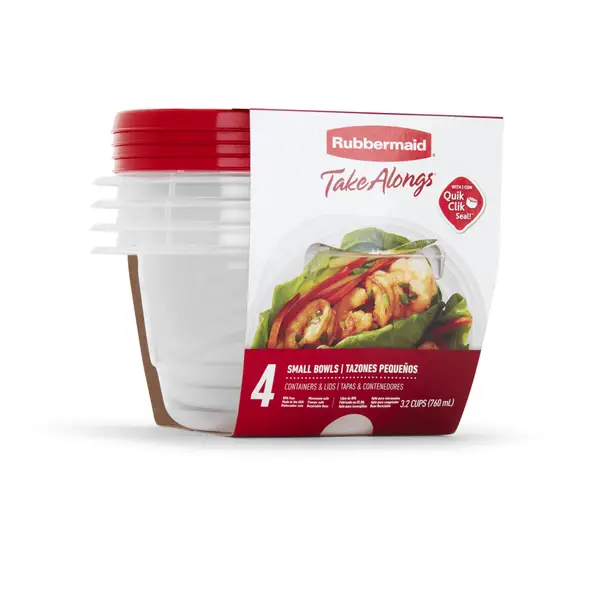 Rubbermaid 4-Pack TakeAlongs Round Food Storage Container