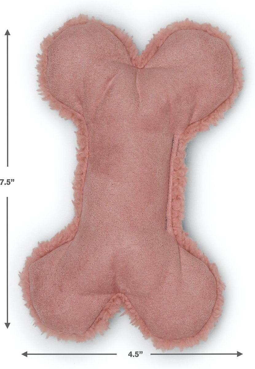 West Paw Big Sky Bone Plush Dog Toy， Dusty Rose