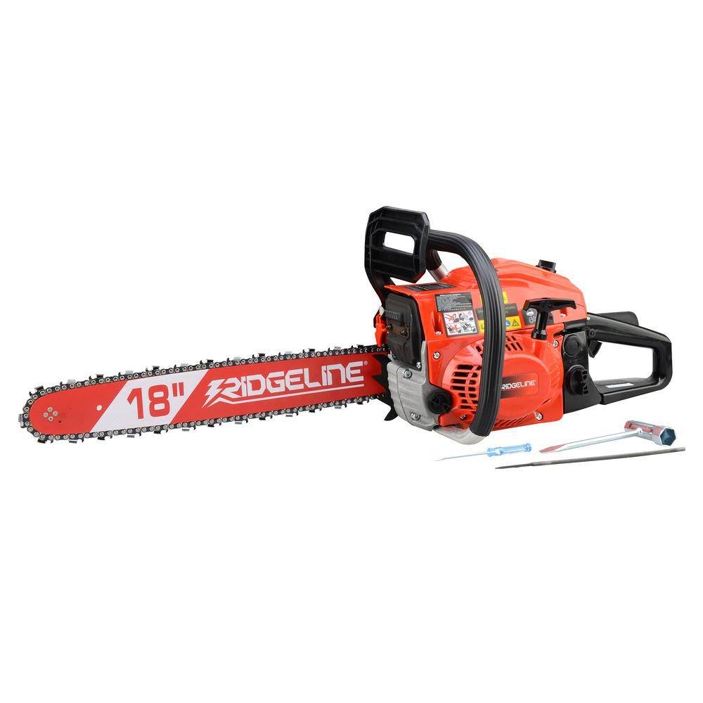 RIDGELINE 18 in. 45 cc Gas Chainsaw with Case 97004