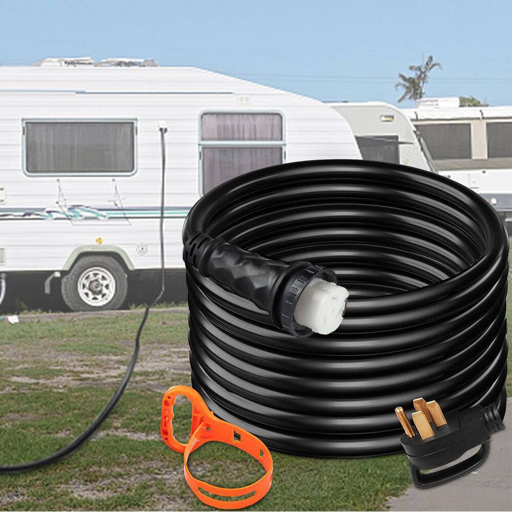 VEVOR RV Shore Power Extension Cord 50 ft. 50 Amp Heavy-Duty Twist Lock Cord 50 Amp RV Replacement Cord UL Approved HJLJQYT50X50DSK01V1