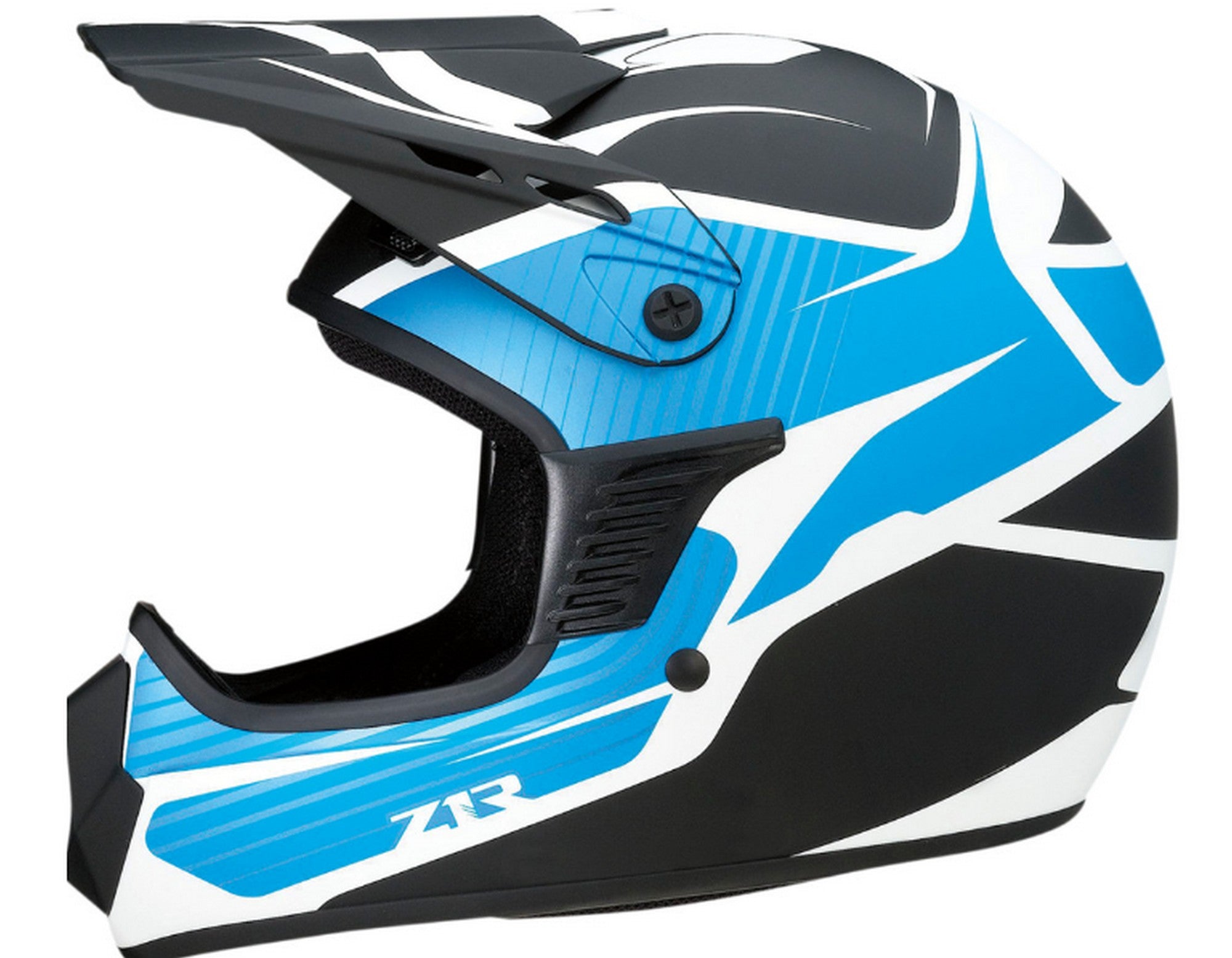 Z1R Rise Flame Child MX Offroad Helmet Blue SM/MD