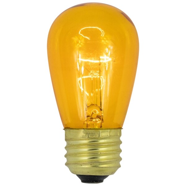 Pack of 25 Incandescent S14 Yellow Christmas Replacement Bulbs