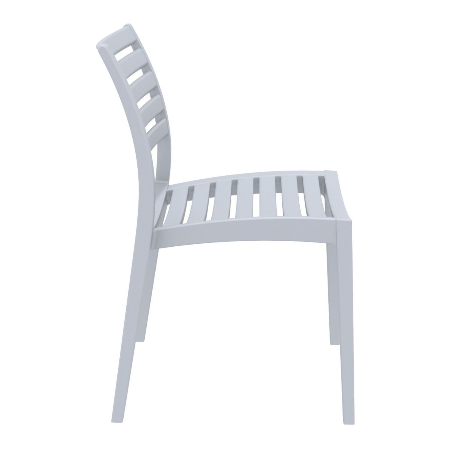 33 Silver Stackable Outdoor Patio Dining Chair