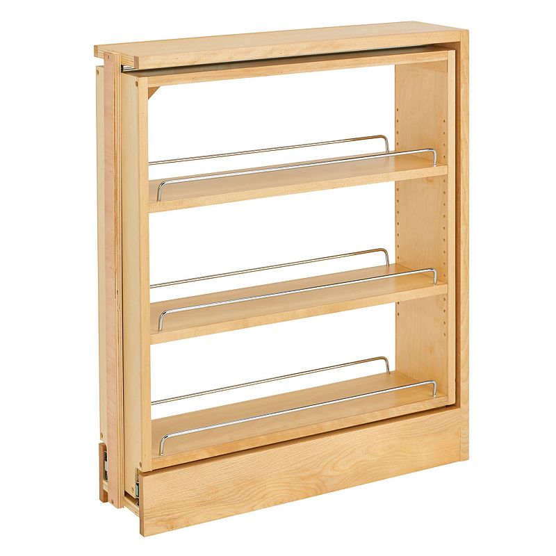 Rev-A-Shelf 6 Pul Out Shelf Organizer Rack for Cabinet Base Filler， 438-BC-6C