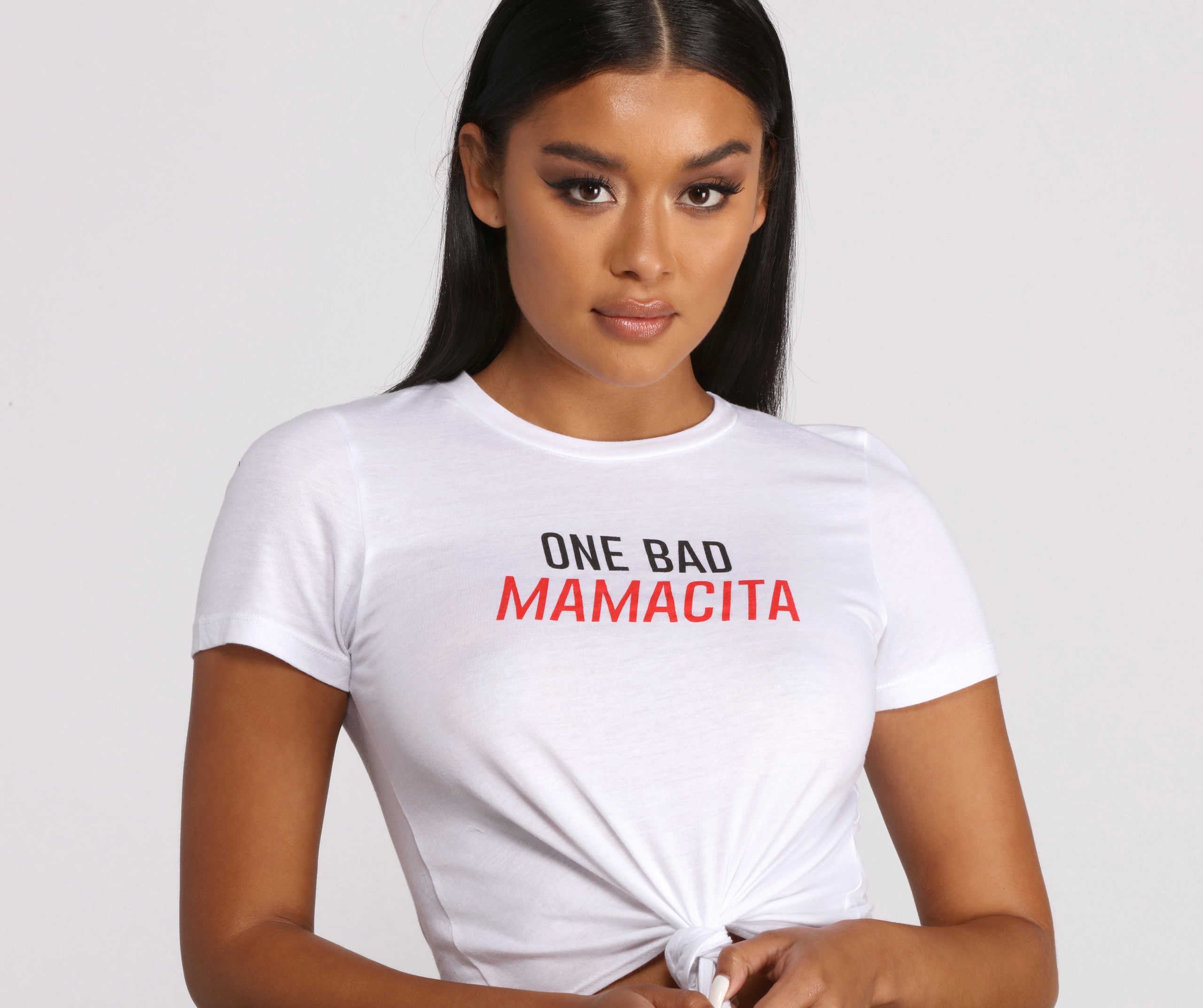 One Bad Mamacita Graphic Print Crop Top