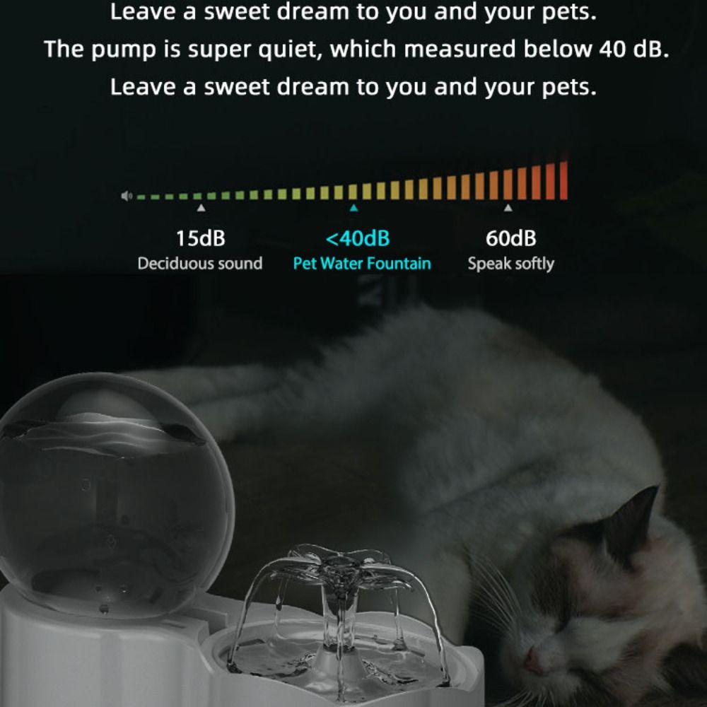 USB 1 Pcs Recirculate Filtring Low Consumption Automatic Smart Cats Feeder Cat Drinking Fountain Pet Auto Waterer Pet Water Dispenser UK PLUG