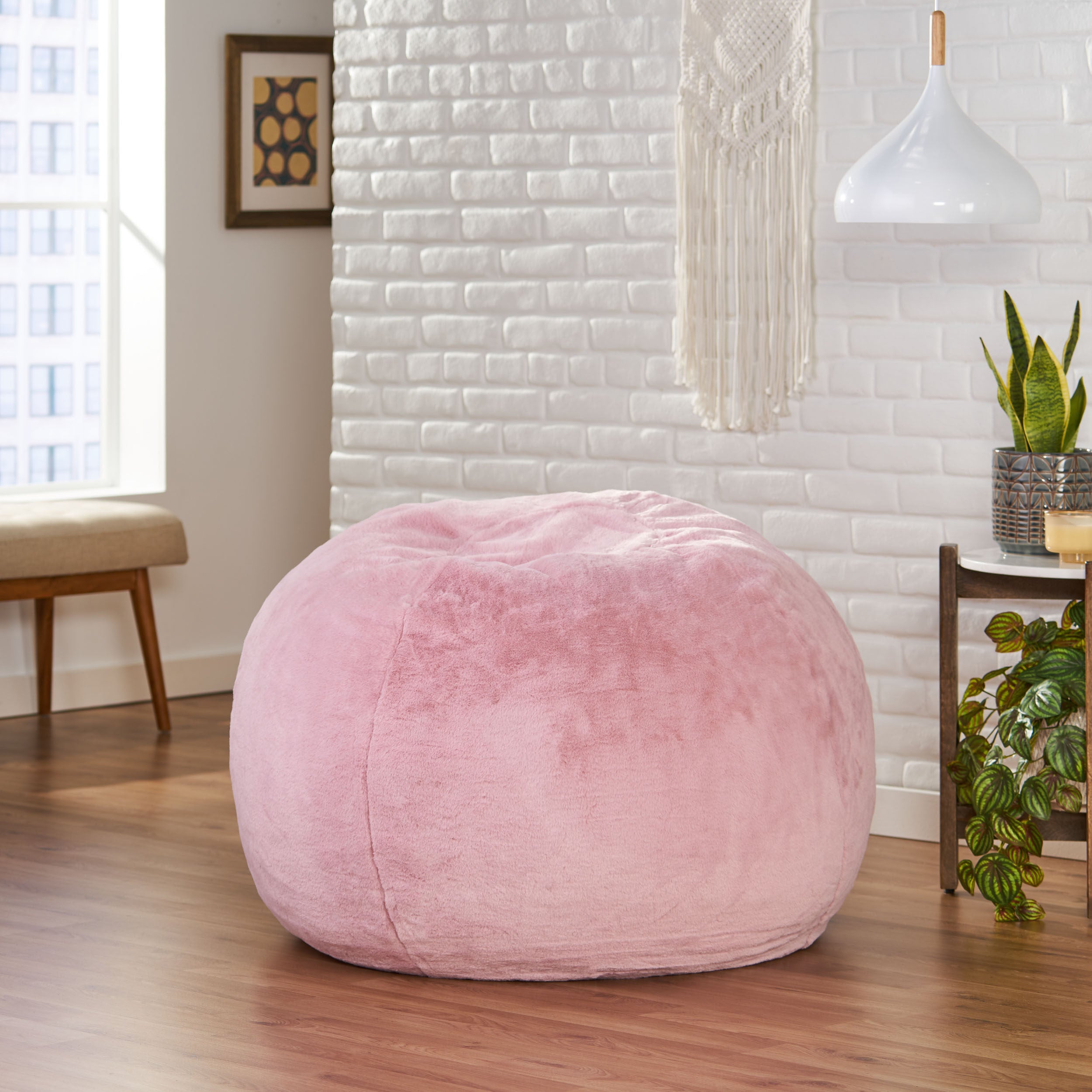 McCoy Modern Glam 3 Foot Faux Fur Bean Bag