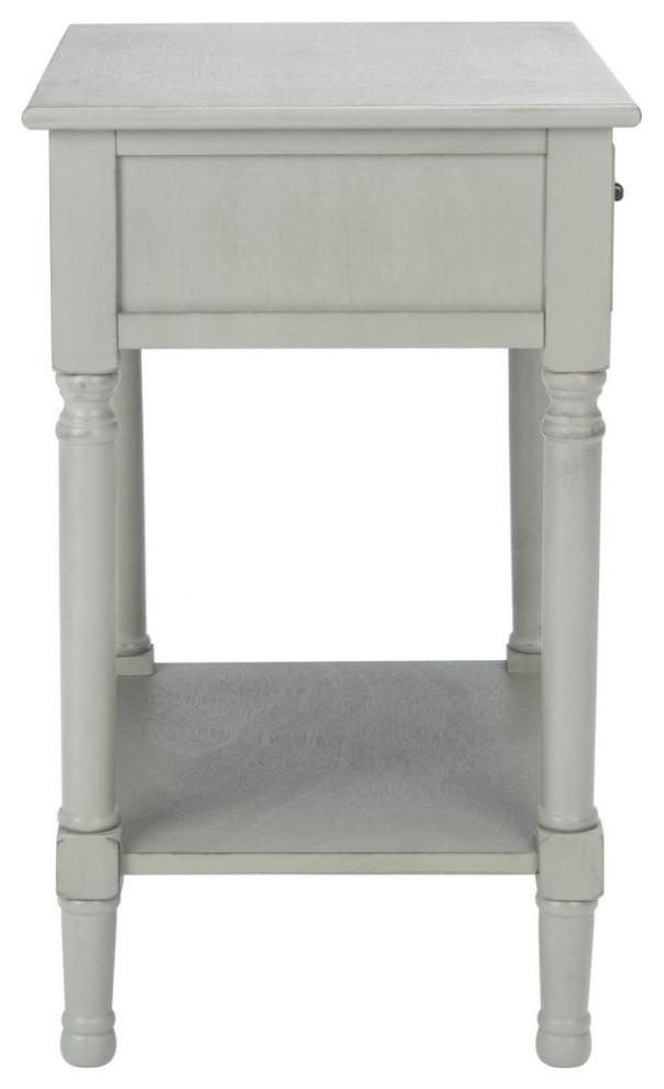 Atkinson One Drawer Accent table Distressed Gray   Traditional   Side Tables And End Tables   by AED Luxury Home Decor  Houzz