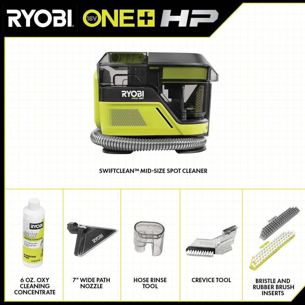 RYOBI ONE+ HP 18V Brushless Cordless SWIFTClean Mid-Size Spot Cleaner (Tool Only) PBLHV704B