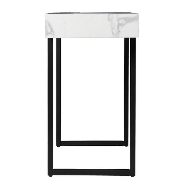 Rahilee Marble Console Table， White