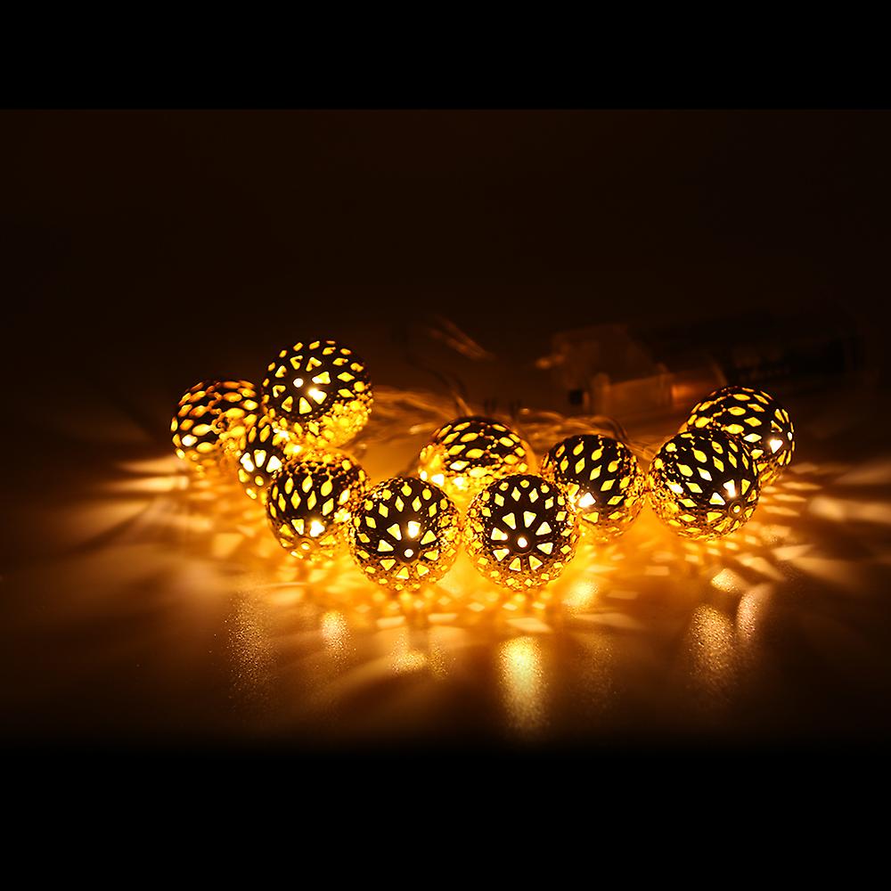 Decorative String Lights 20 Led Metal Ball Light For Christmas Holiday Party Home Garden Decoration No.230464