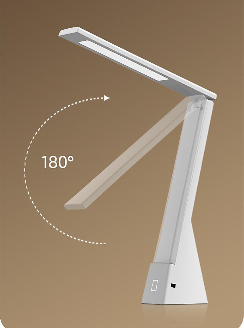 Study Led Desk Lamp For Student Dormitory Foldable Reading Lamp Rechargeable Stepless Dimmable 3-color Lighting Led Table Lamp