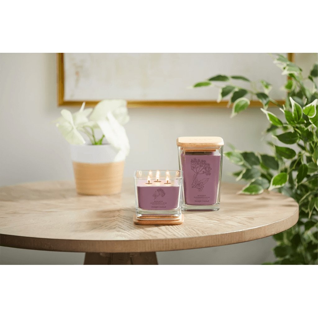 Yankee Candle  Well Living Collection - Large Square Candle in Resilient Elderberry & Acai