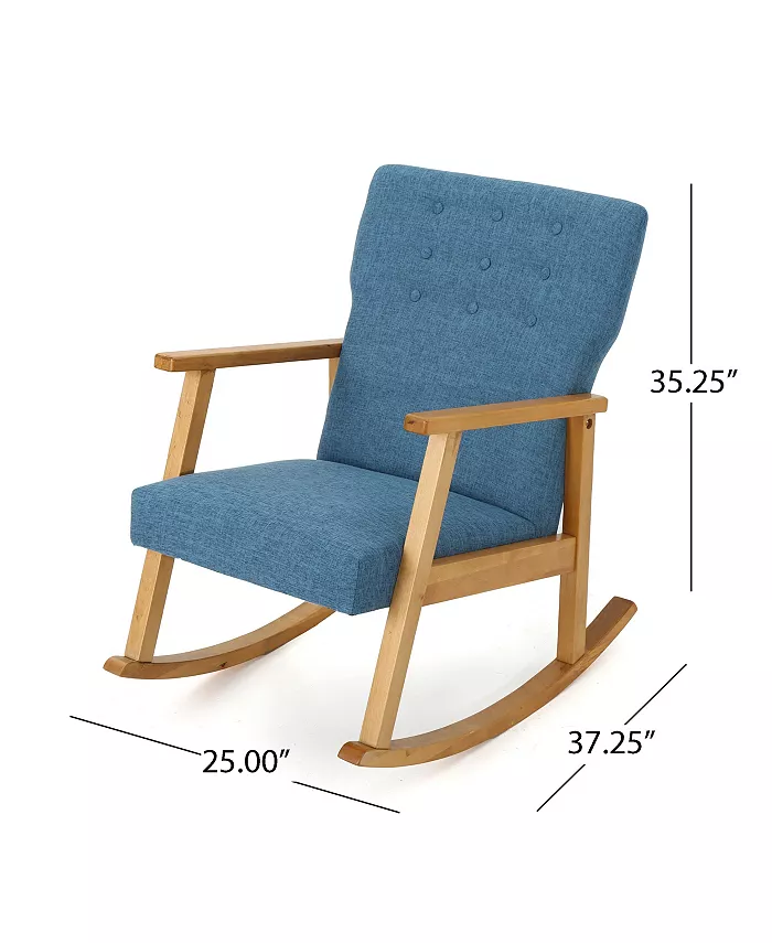 Noble House Harvey Mid Century Modern Rocking Chair