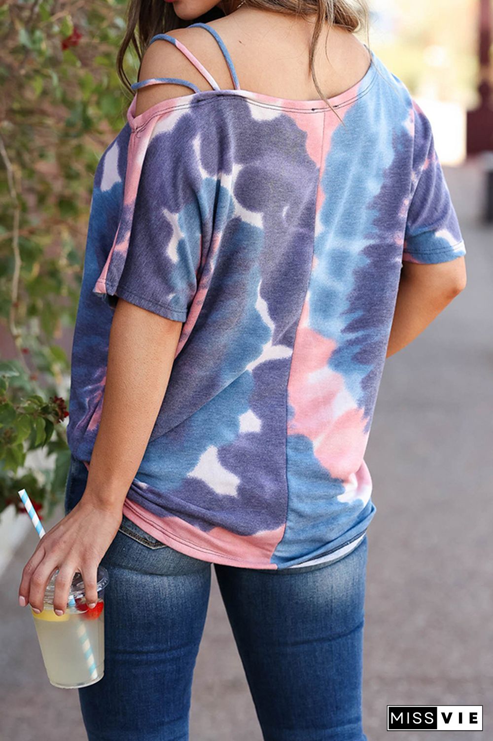 LOVE Printed Tie Dyed Tee