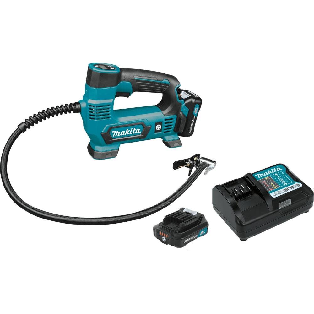 Makita 12V Max CXT Lithium-Ion Cordless Inflator Kit (2.0Ah) MP100DWRX1 from Makita