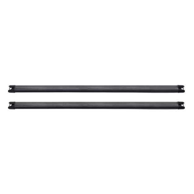 Yakima Pair Of 60 Inch Heavy Duty Crossbars For Rooftop Tents With T Slot Attachments Tie Down Points Rubber Infill And Wind Noise Reduction