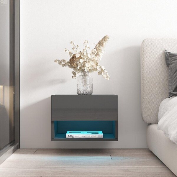 Air Modern Wall-mounted Floating Nightstand - - 35087513