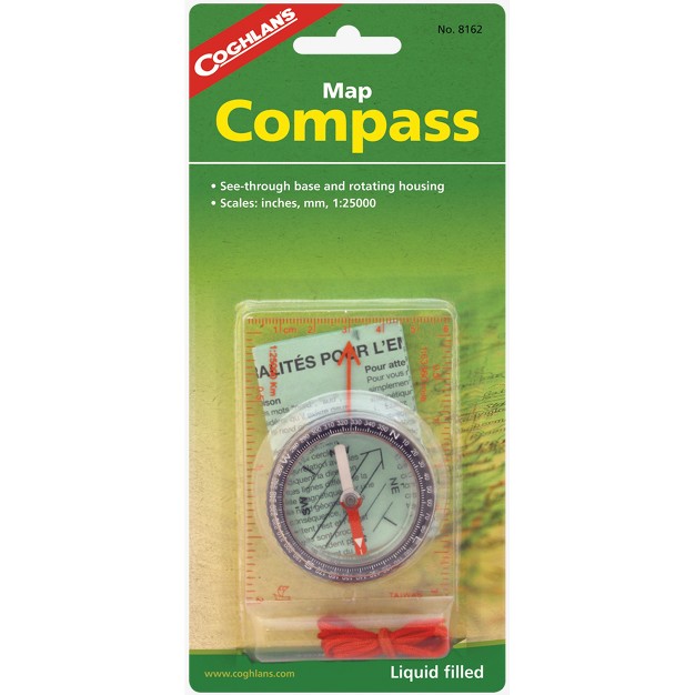 Coghlan x27 s Map Compass See through Base And Rotating Housing Survival Emergency