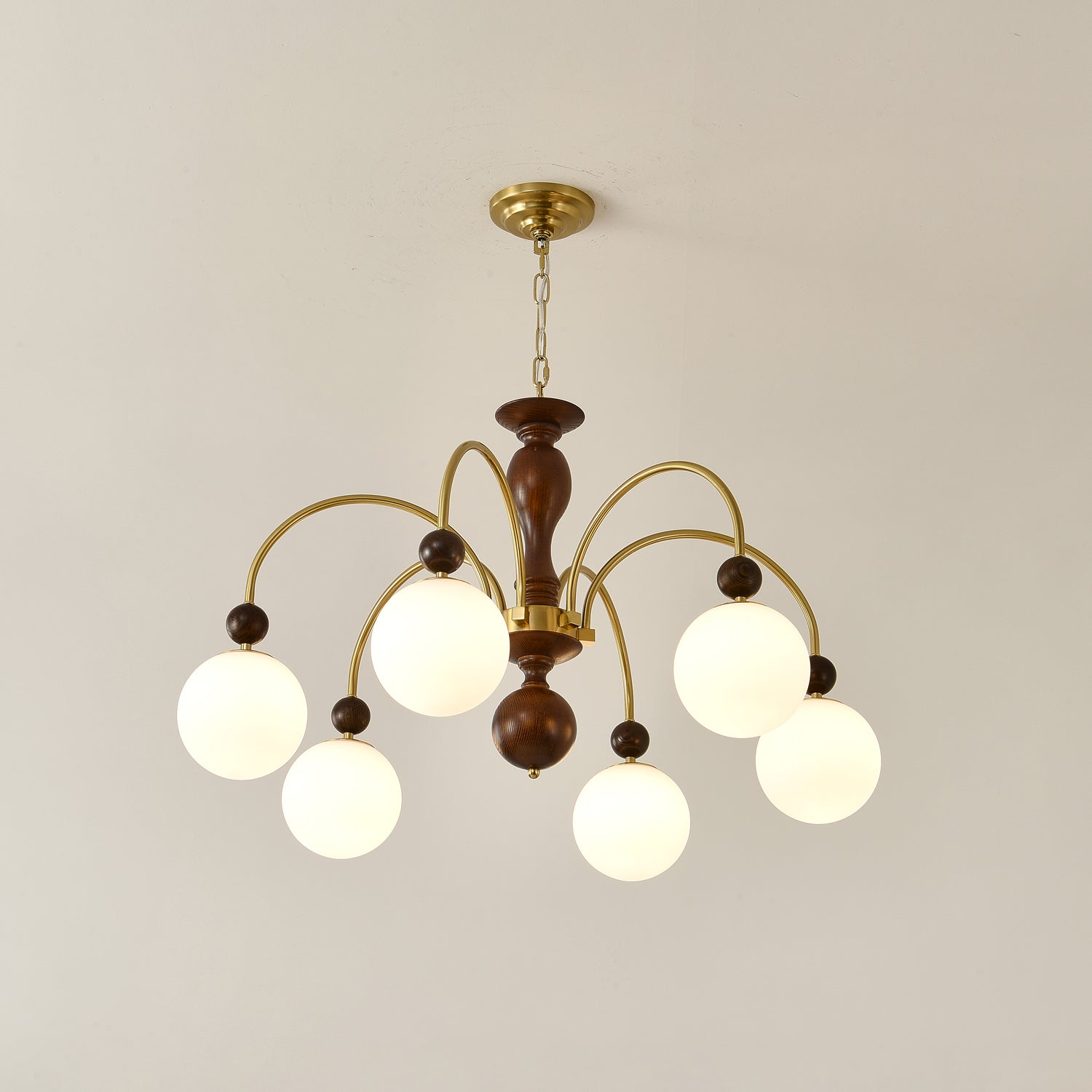 Archway Walnut Color Chandelier