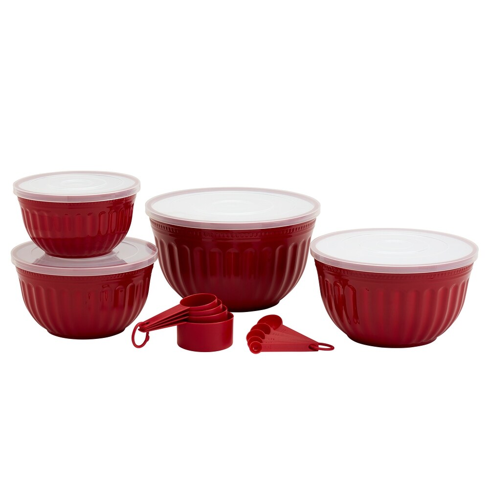 Denmark 17 Piece Bowl Set with Lids  Red