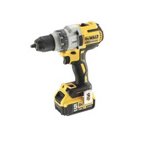 DeWALT DCD991P2 Drill/Driver Kit， Battery Included， 20 V， 5 Ah， 1/2 in Chuck， Metal Ratcheting Chuck