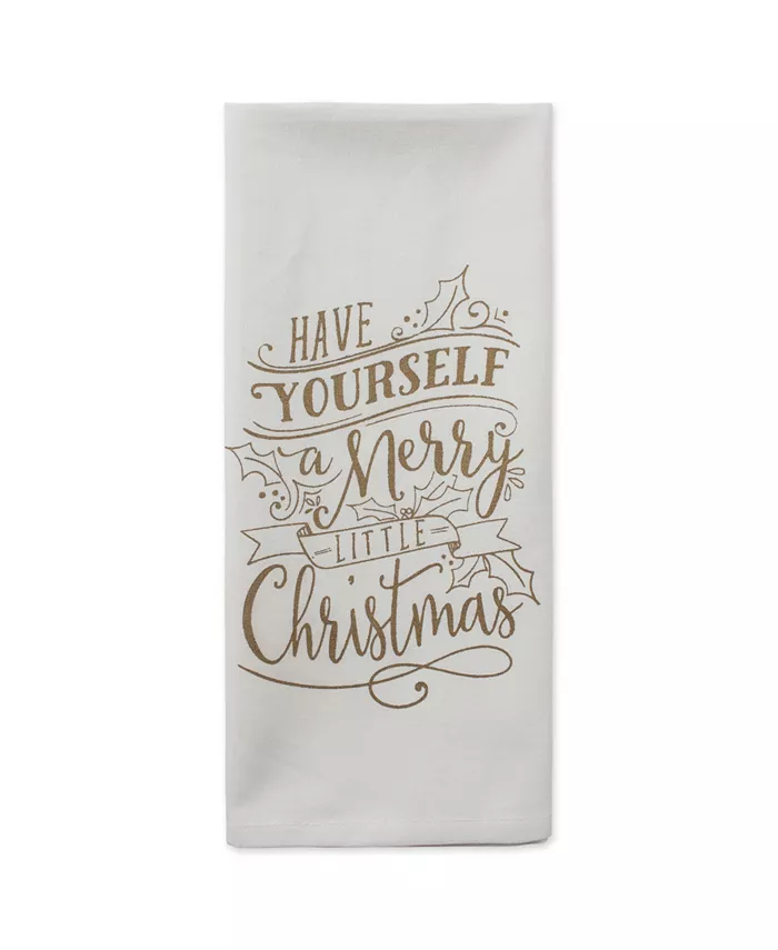 Design Imports Assorted Merry Little Christmas Printed Dishtowel Set