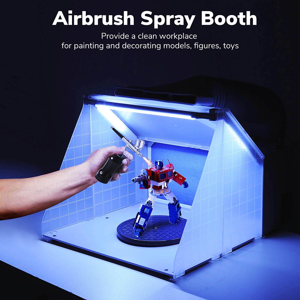 Yescom Portable Airbrush Hobby Spray Booth w/ LED Light & Fan Filter