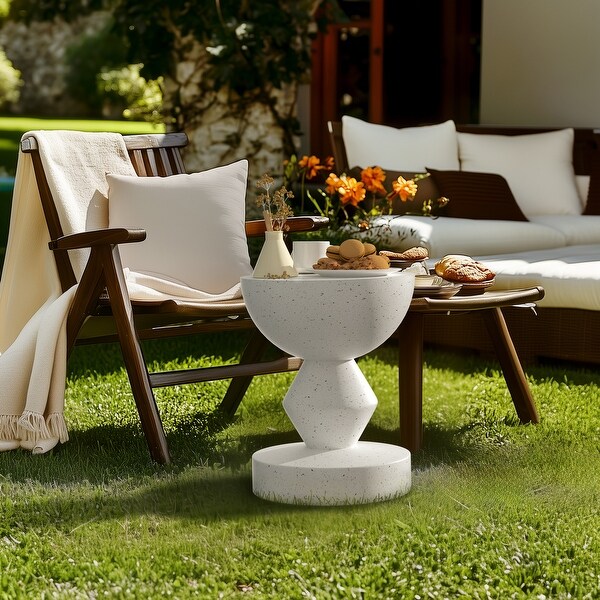 Lightweight Concrete Garden Stool Side Table