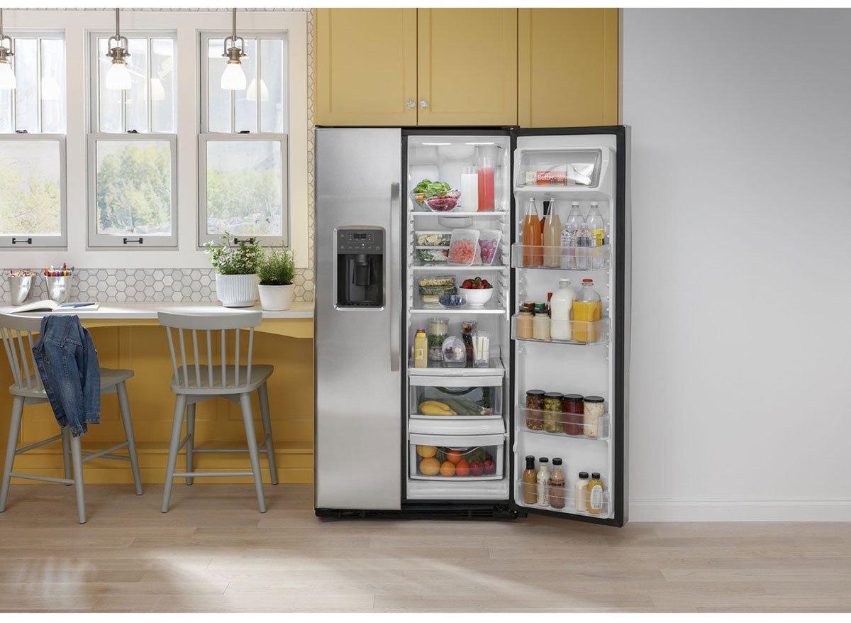 GE ENERGY STAR 25.3 Cu. Ft. Fingerprint Resistant Stainless Steel Side-By-Side Refrigerator