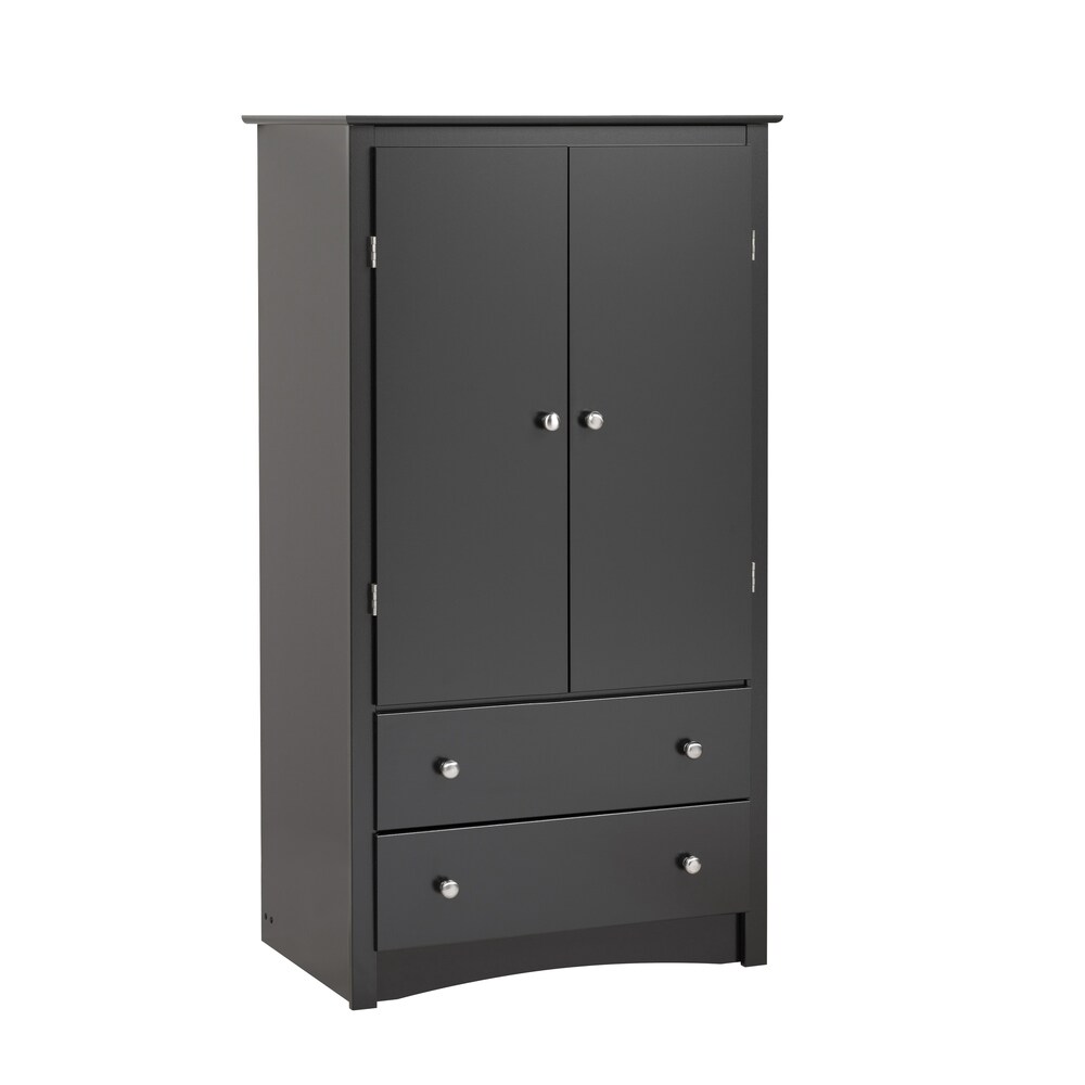 Porch   Den Commerce Black 2 drawer Armoire   31.5\