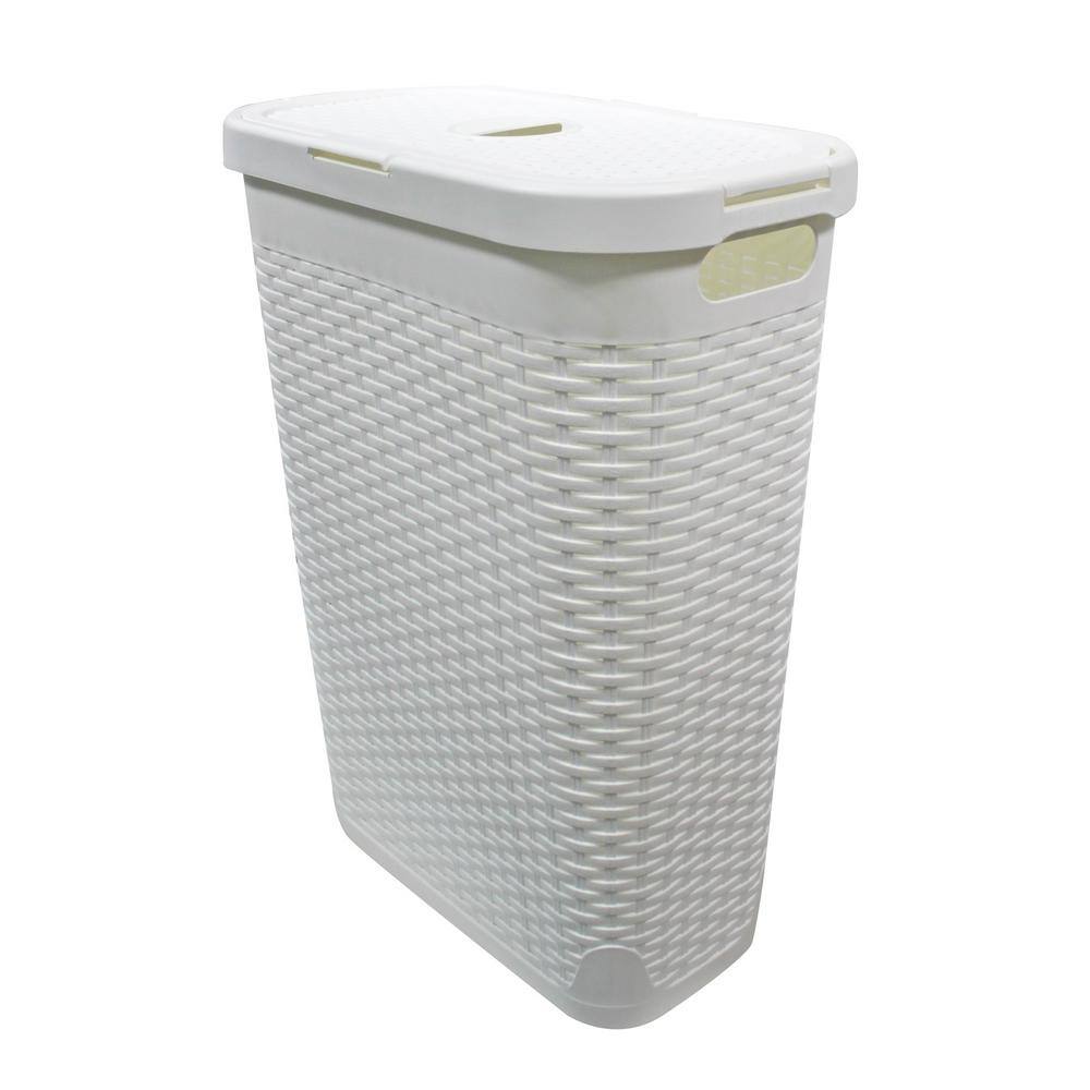 Modern Homes 40 L Laundry Hamper White 67521