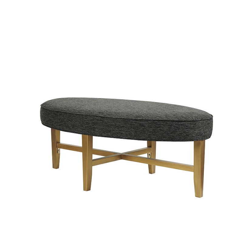 Madison Park Alina Oval Upholstery Cocktail Ottoman