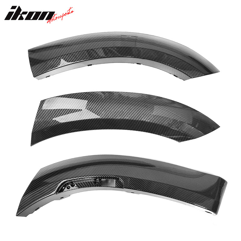 Ikon Motorsports Compatible with 15-23 Dodge Charger Widebody Style Fender Flares Cover 10PCS - CFL ABS