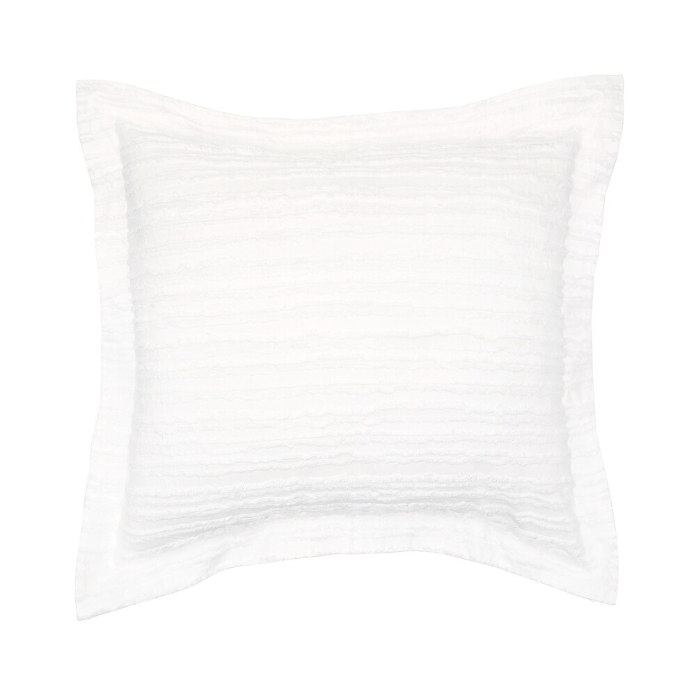 26 x 26 Eyelashes White Euro Sham