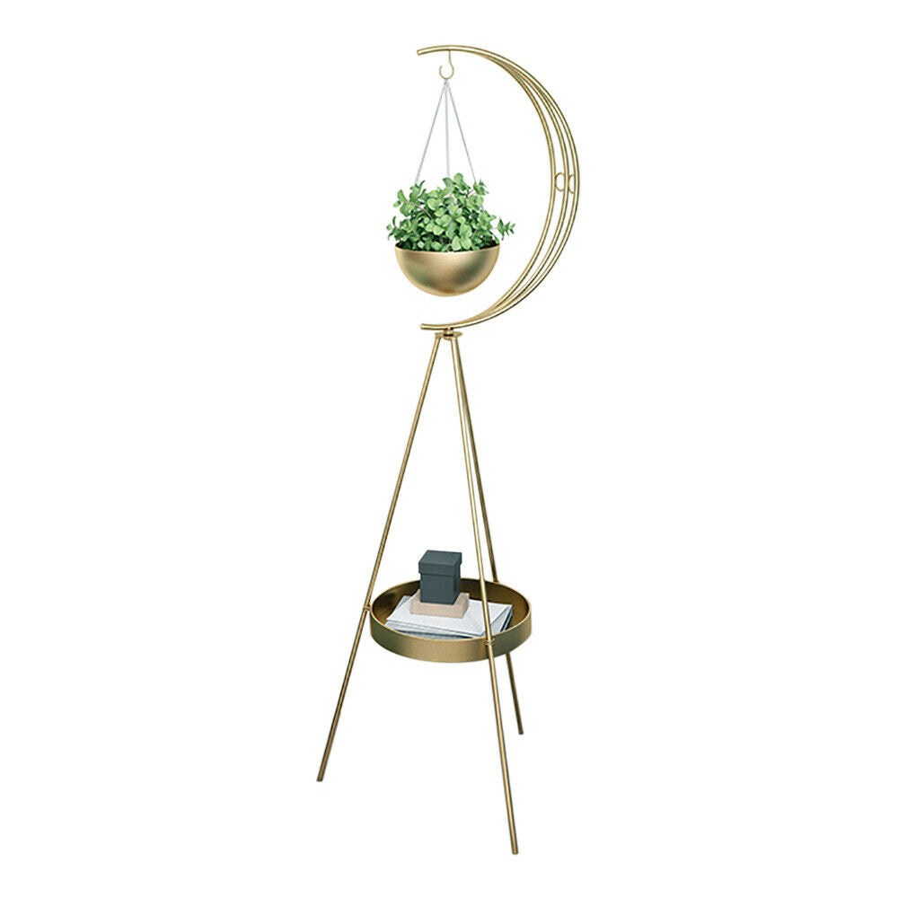 Modern Metal Flower Holder Shelf Multifunctional Window Sill Flower Pot Stand Plant Pot Fixed Storage Rack Indoor and Outdoor Metal Plant Stand Office Living Room Garden Gold Metal Tall Plant Stand