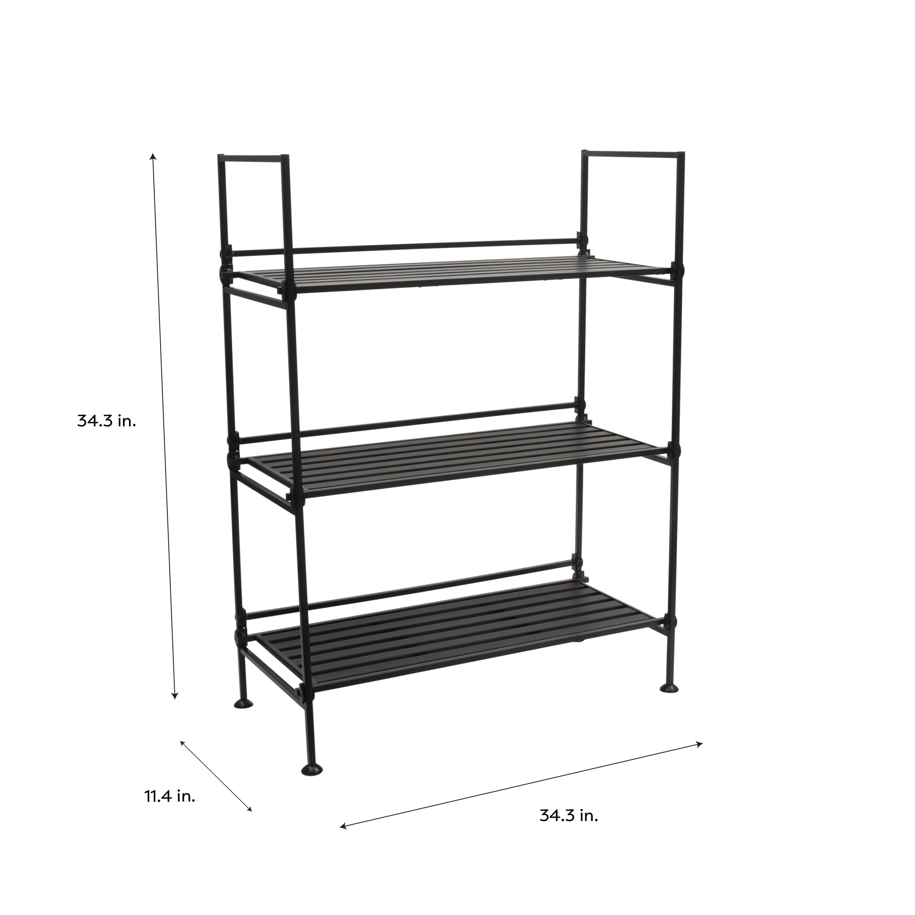 Organize It All 3 Tier Freestanding Shelf in Espresso