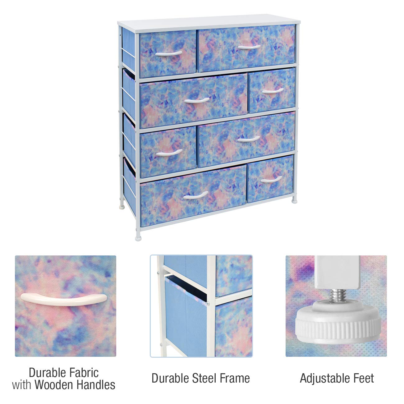 8 Drawers Chest Dresser - Tie Dye