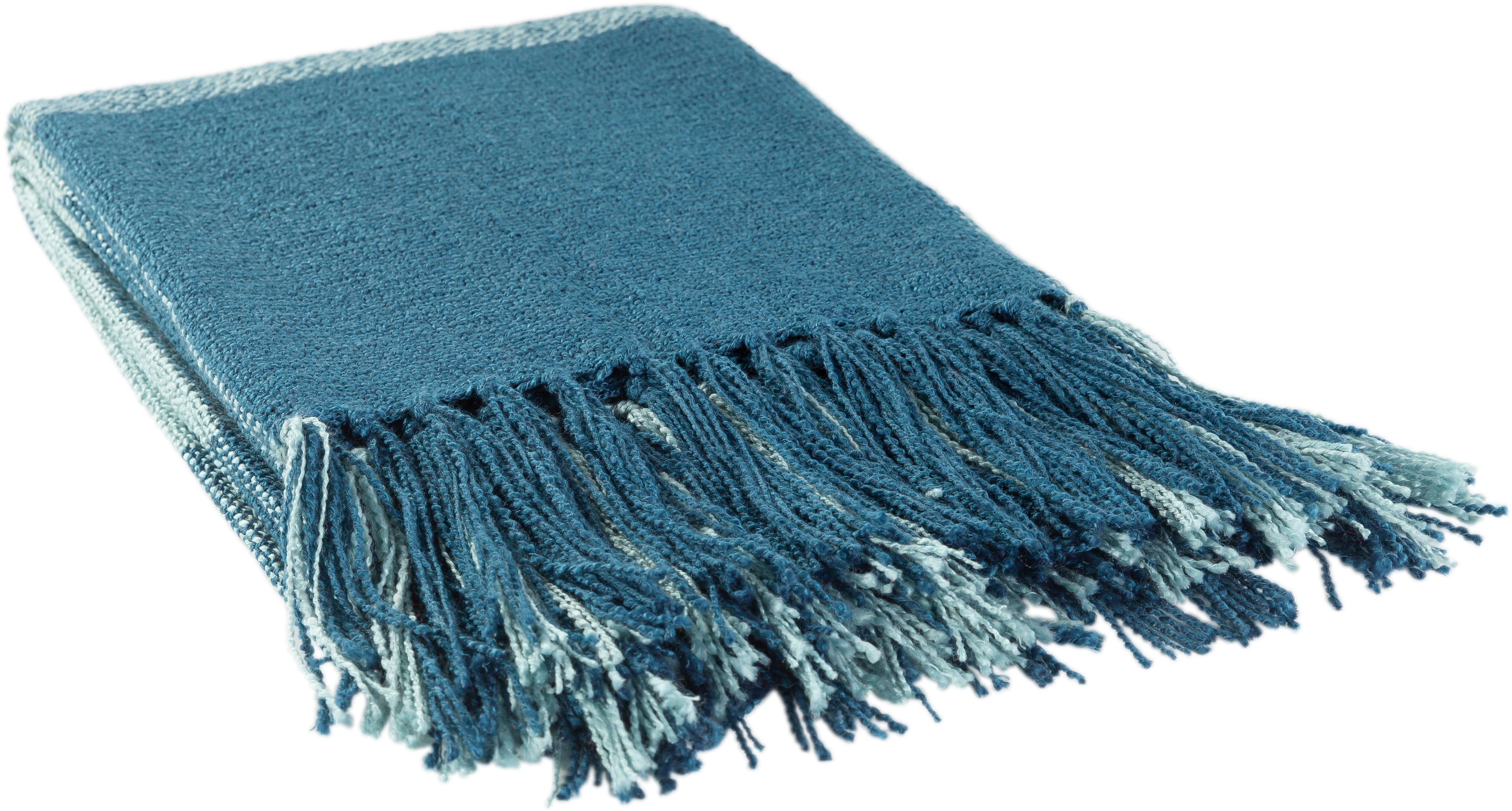 Bufflonne Hand Woven Throw in Bright Blue