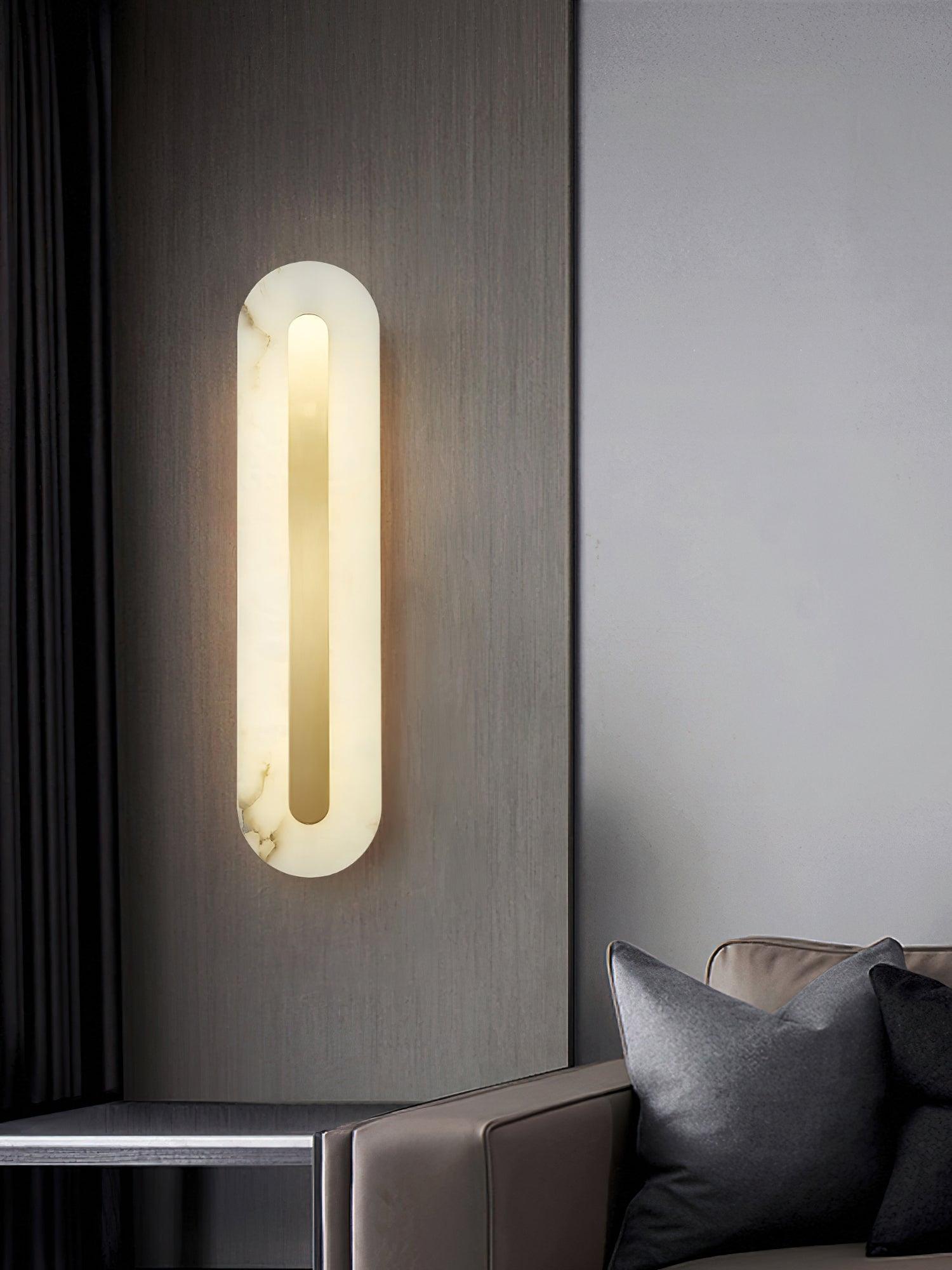 Alabaster Rounded Wall Light