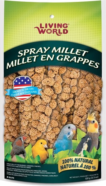 Living World Spray Millet Bird Treat， 3.5-oz bag