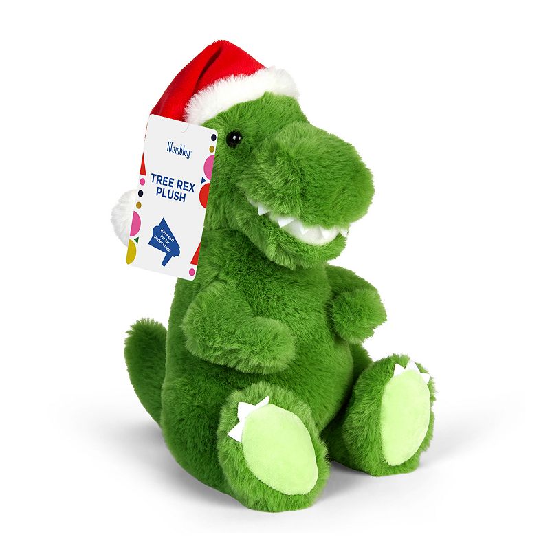 Wembley 9 Toy Plush T-Rex with Holiday Hat