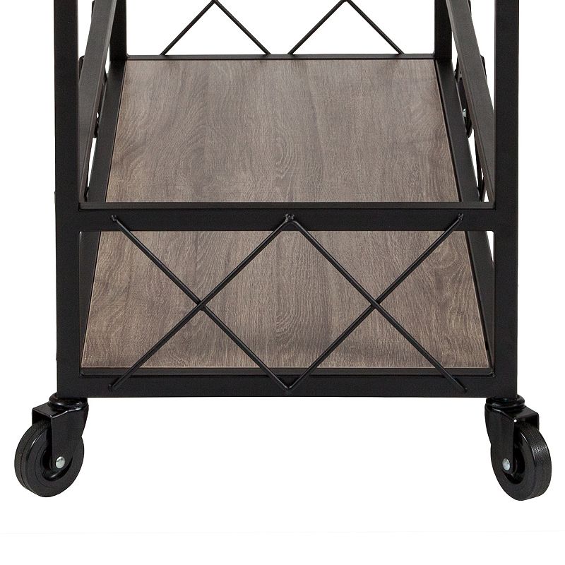 Flash Furniture Buckhead Distressed Kitchen Bar Cart