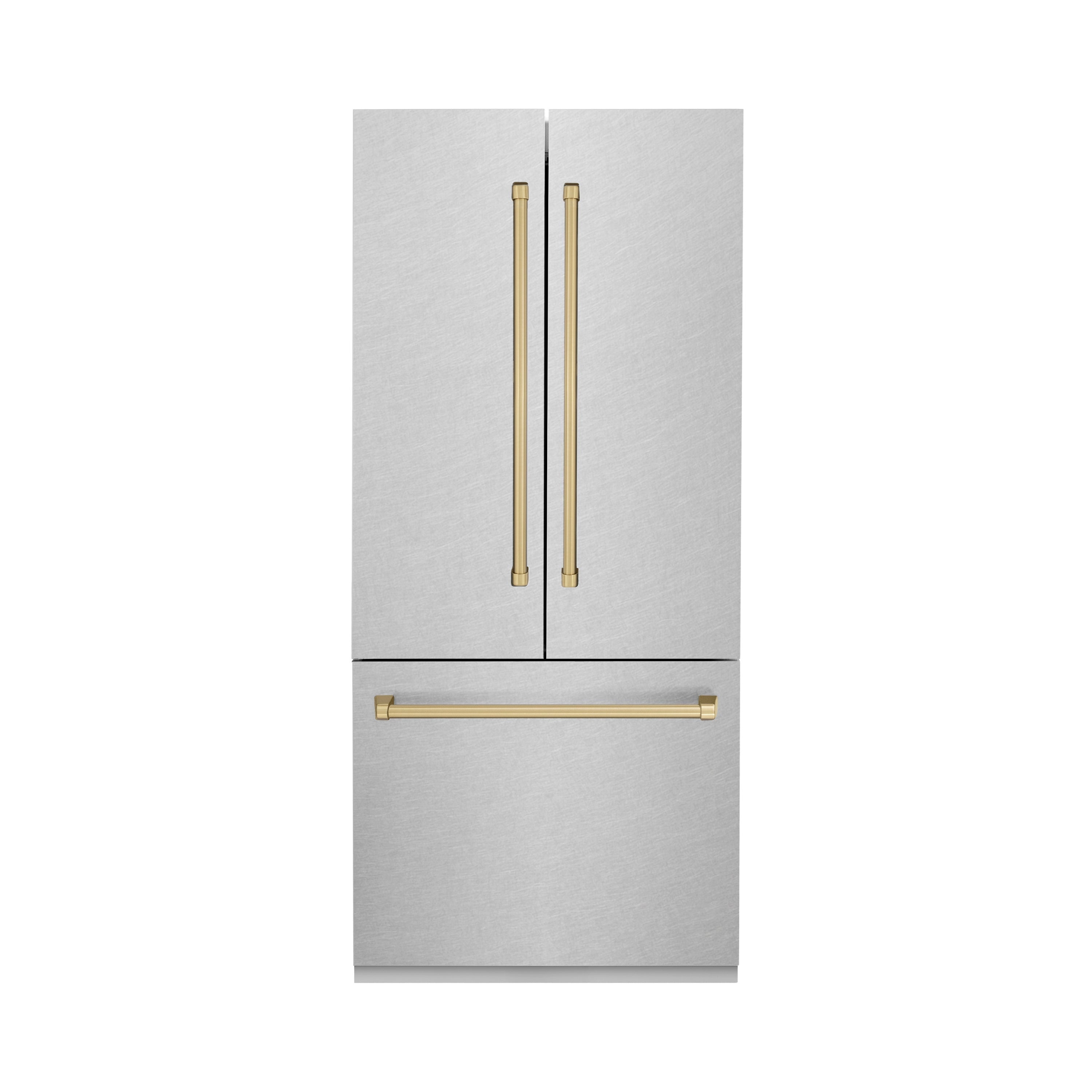 ZLINE 36” Autograph Edition 19.6 cu. ft. Built-in 3-Door French Door Refrigerator with Internal Water and Ice Dispenser