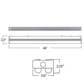 ENERGETIC LIGHTING Energetic 4 ft. Twin T8 Cool White Integrated LED Dimmable Strip Light Fixture E4SLA40D4-840