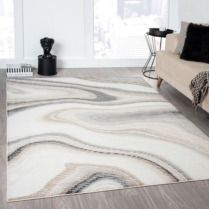 VCNY Home Charisma Myron Abstract Marble Low Pile Area Rug