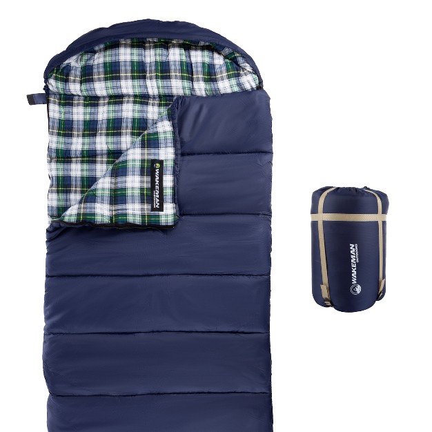 Leisure Sports Extra large 3 season Envelope style Sleeping Bag With Carrying Bag Navy